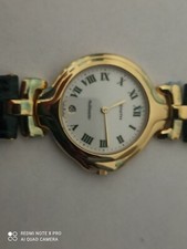 ZENITH OROLOGIO DONNA / LADY VIA VENETO PLACCATO ORO CINTURINO COCCODRILLO