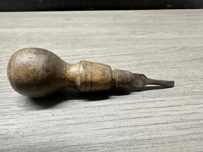 ANTIKER HOLZGRIFF SCHRAUBENDREHER HANDWERKZEUG RESTAURATION DIY SCHREINEREI WERKSTATT
