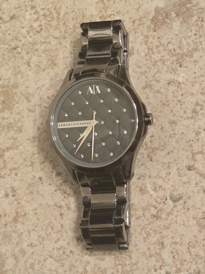 Reloj de cuarzo Armani Exchange para mujer de acero inoxidable negro AX5203 **FUNCIONANDO ** Foto 2 de 4