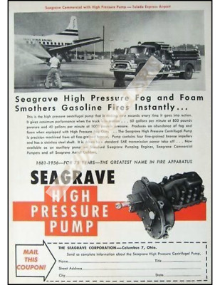 Seagrave Fire Truck Apparatus Vintage Brochure Ad Photograph Print 8.5x11''