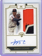 Marco Luciano 2024 Topps Definitive Collection Autograph Relic RC #'d 10/50