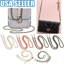 Metal Replacement Leather Chain Purse Strap Shoulder Crossbody For Handbag Bag