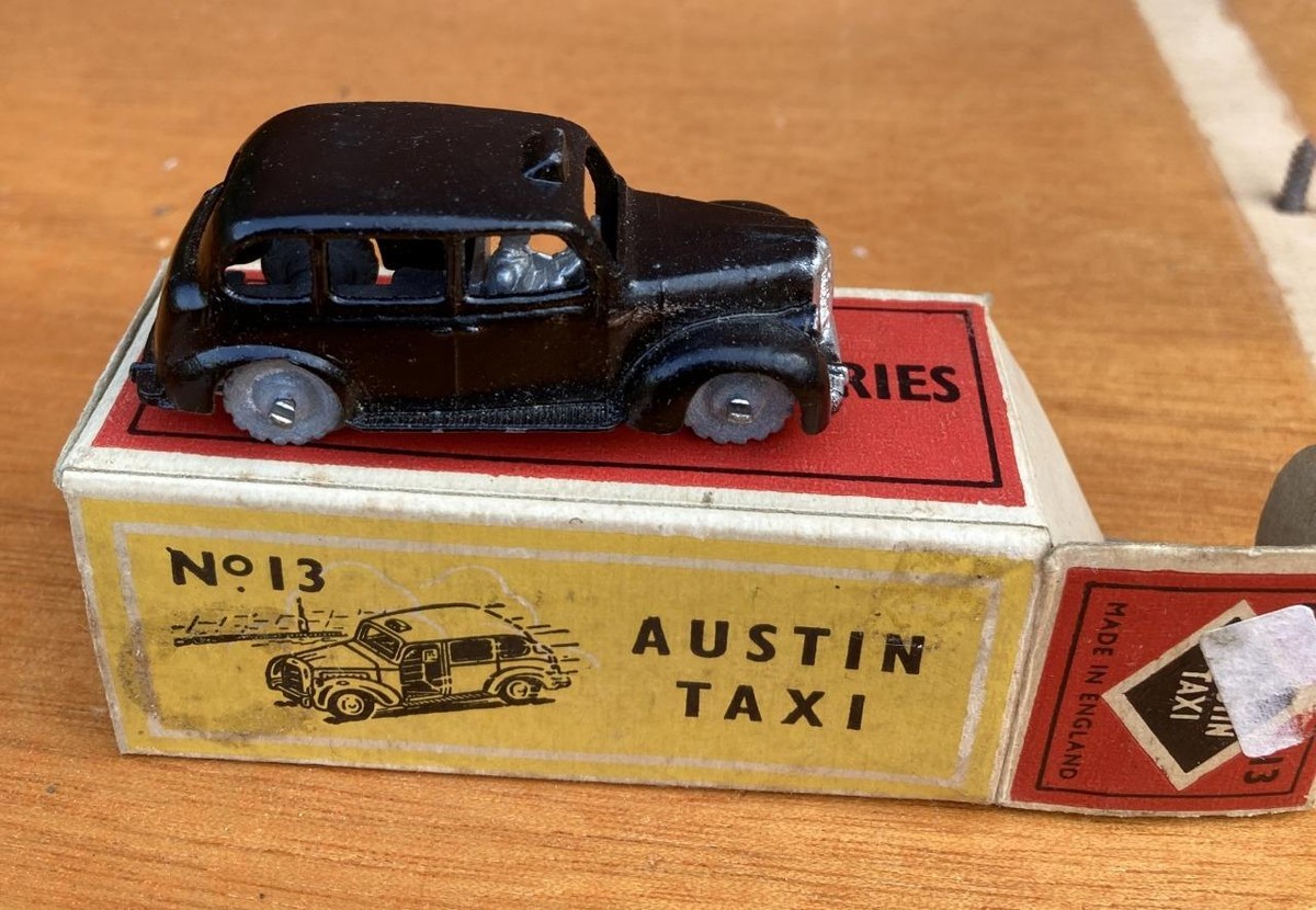 Miniature Austin Taxi Budgie Morestone No 13 Noir - État Très Bon, Peinture D'origine
