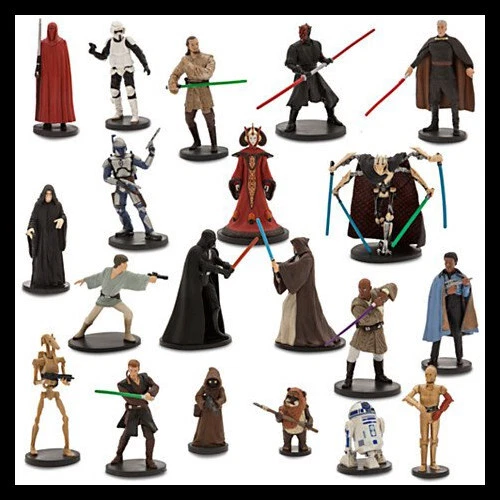 Star Wars mega figurine Figure set Disney store - Obi one Kenobi Darth  Vader +