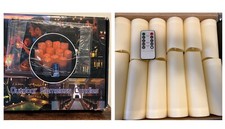 Outdoor Flameless Flickering Candles Battery Operated LED Set 12 Remote Metaku