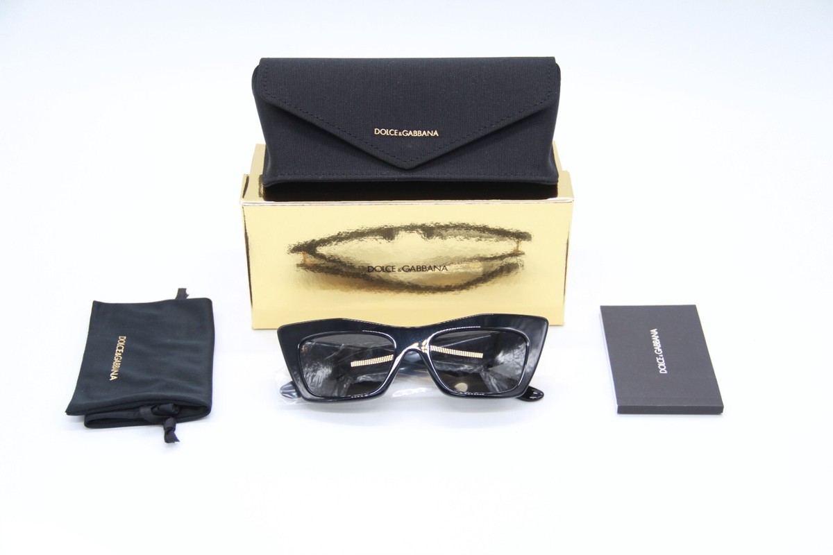NEW DOLCE&GABBANA SUNGLASSES DG4435 501/87 WOMEN BLACK SQUARE EYEWEAR NEW DOLCE&GABBANA DG4435 501/87 WOMEN SUNGLASSES D&G DG4435  main image 4