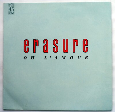 ERASURE - OH L'AMOUR 12'' VINYL 1986 MUTE INT126.840 MAXI GERMAN IMPORT *G+/G+*