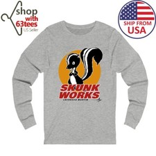 Lockheed Martin Skunk Works Military Aircraft Men's Grey Size S to 2XL