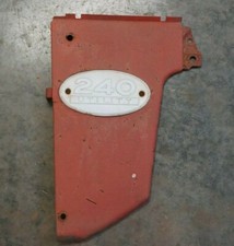International Harvester 240 Utility Tractor Gas Side Panel Metal Emblem