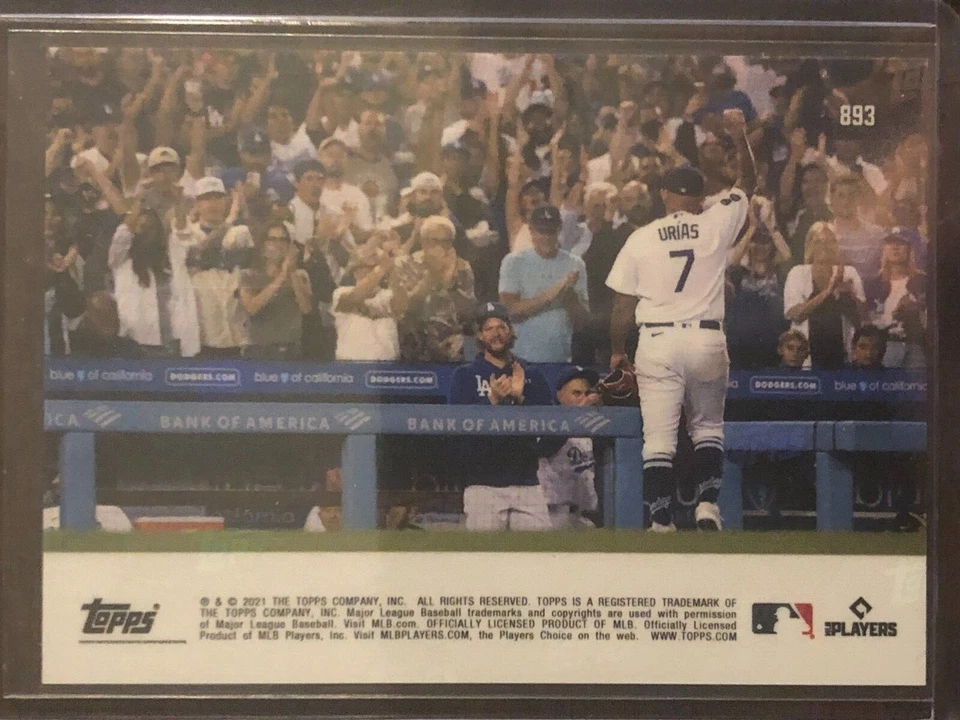 2021 Topps Now #893 Julio Urias Los Angeles Dodgers 21/25 - Image 2 of 2