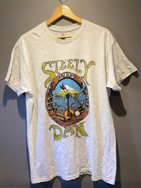 T-shirt Unisexe Steely Dan 1993 - Réimpression Anthracite - Toutes Tailles S-5XL - Coton Gildan