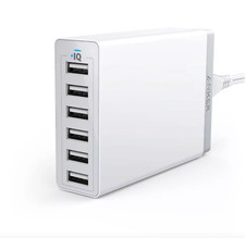 Anker 60W 6-Port USB Wall Charger PowerPort 6 for Apple iPhone Samsung Galaxy
