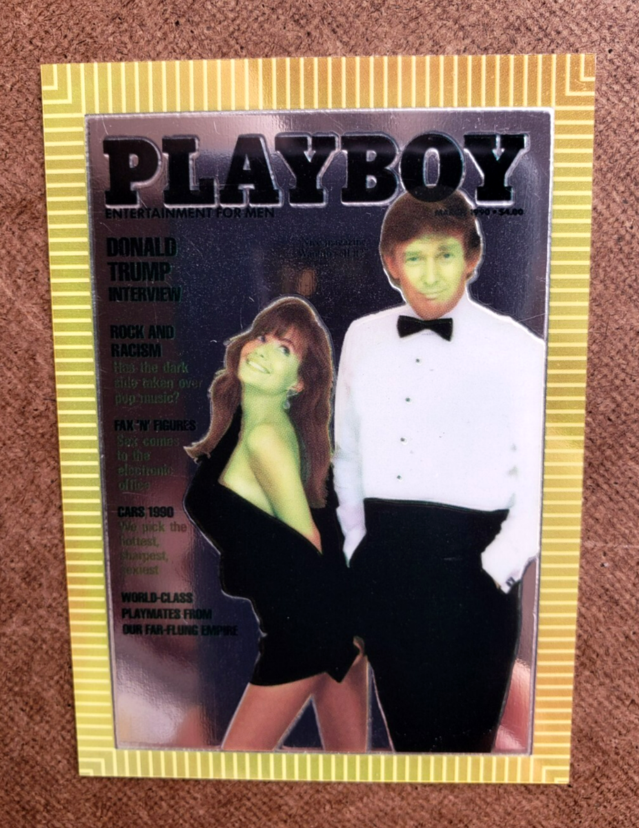 DONALD TRUMP 1995 Playboy Chromium Cover Card Edition 1 Card #85