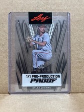 Dylan Cumming 2024 Leaf Metal Baseball 1/1 Pre Production Proof