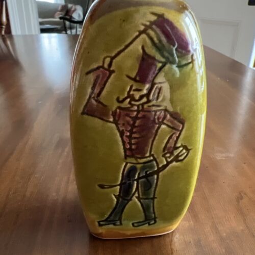 Vintage Hungarian Folk Art Glazed Pottery Bottle; Charming! Antique? - Picture 2 of 17