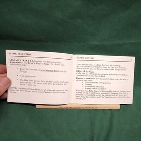 NES Nintendo Sesame Street 123 Instruction Manual Only no game