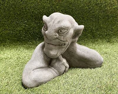 Große Beton Wasserspeier Statue / Garten Ornament Rasen Skulptur Frostgeschützt