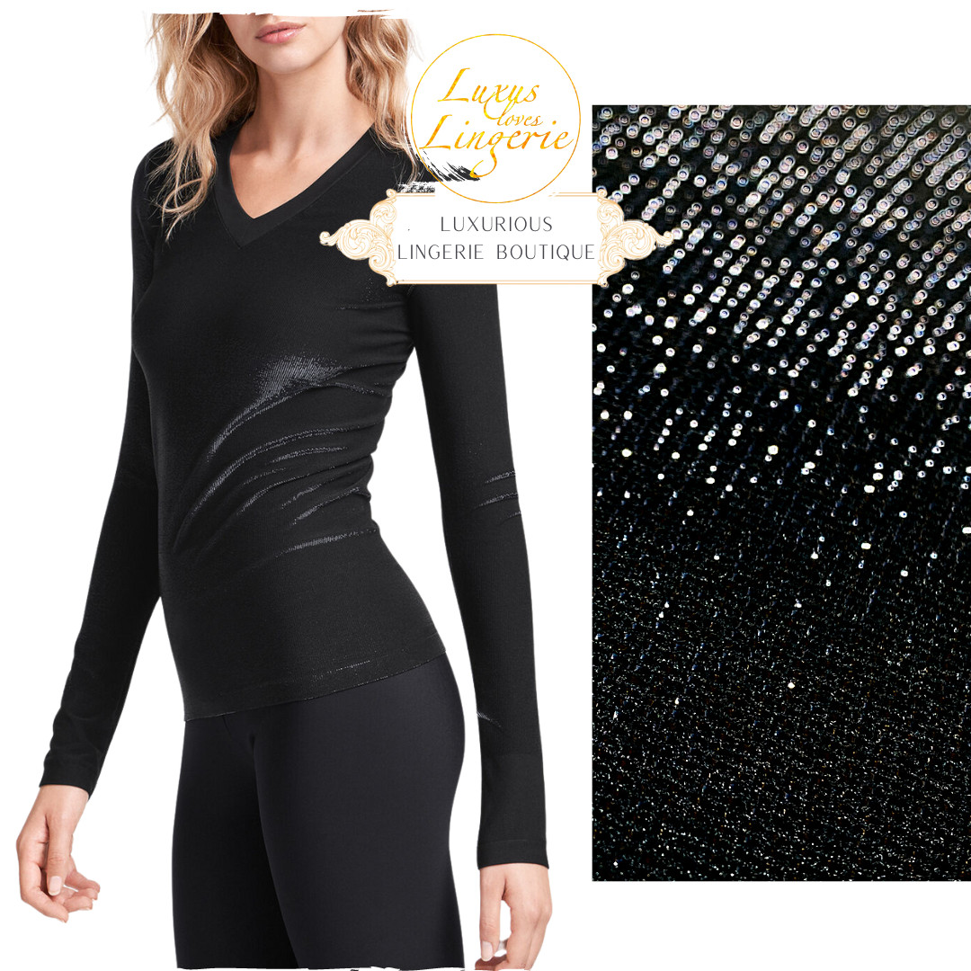 Wilma Pullover by Wolford S Black Seductive Shiny Gloss Foil