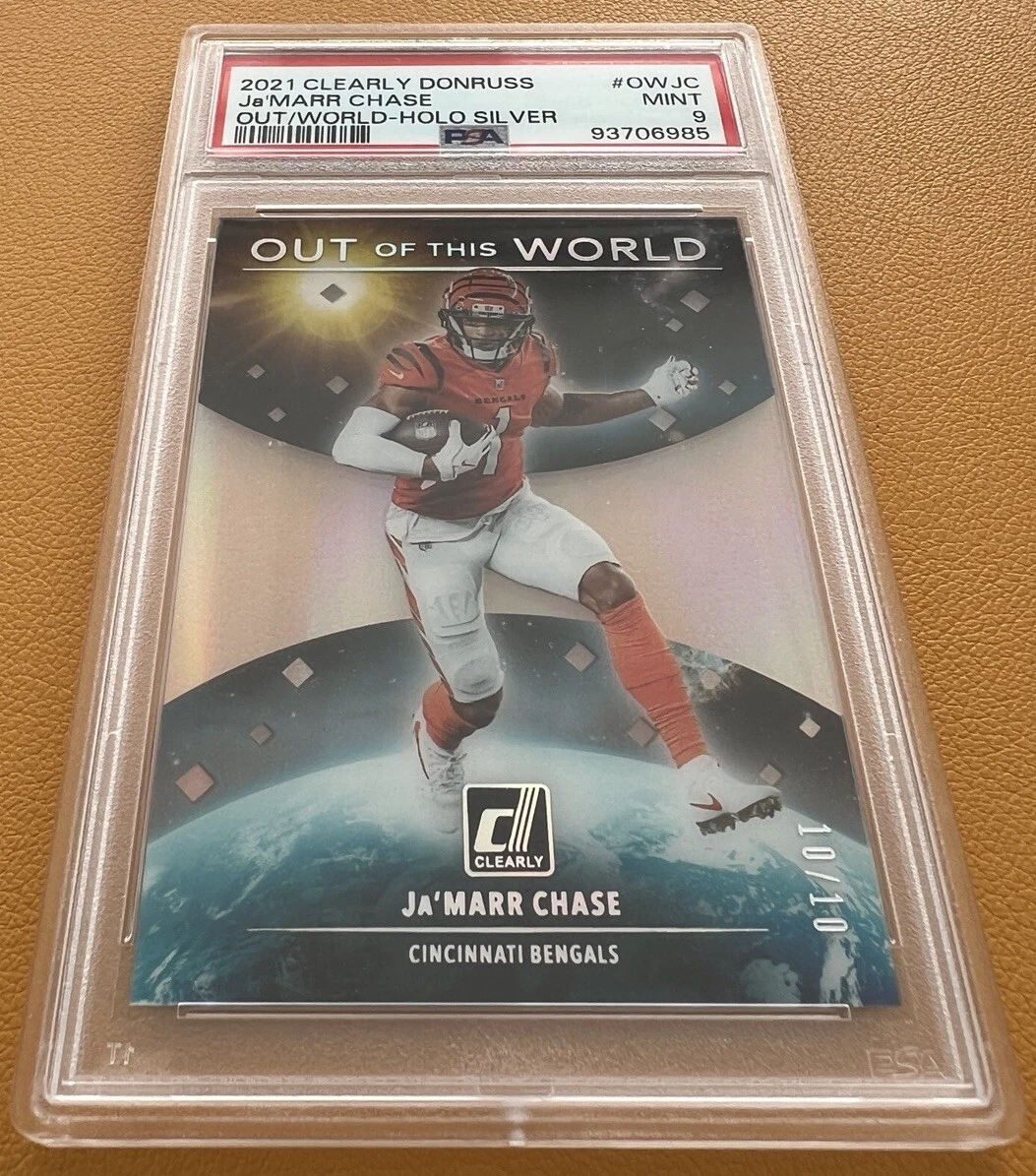 JaMarr Chase Panini Clearly Donruss Out of This World #OWJC Holo Silver