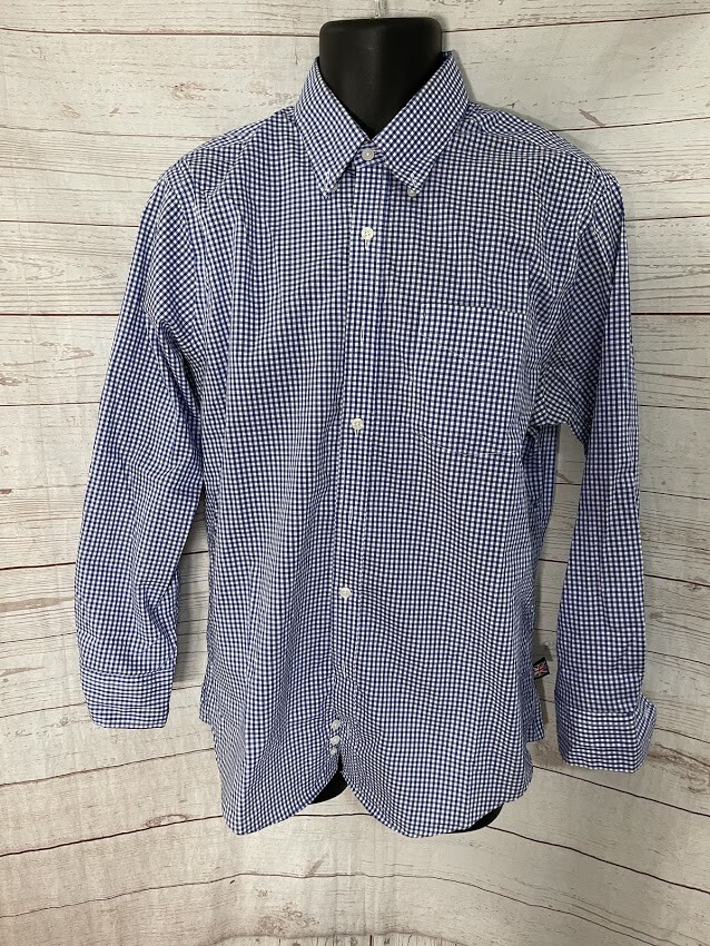 FILA Camicia The Savile Row Company con bottoni davanti slim fit manica lunga a quadri taglia 16 5