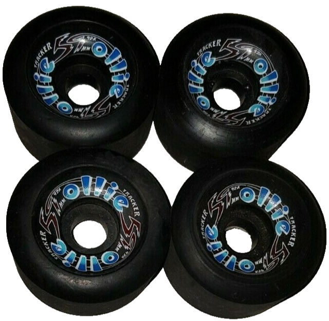 TRACKER Ollie Vintage Skateboard Wheels 92a 59mm Black - '80s Old