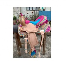 Western Ledersattel Pferd Barrel Trail handgefertigtes Sattel Tack Set alle G...