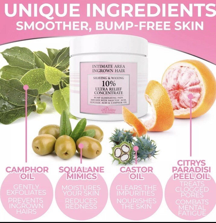 Divine After Shave Solution For Razor Bumps, Ingrown Hair And Razor Burn PADS