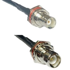 LMR240UF BNC FEMALE BULKHEAD to RP-TNC FEMALE Coax RF Cable USA-Ship Lot