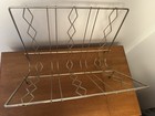 Vintage Mid Century Modern Gold Tone Magazine Rack — photo 4