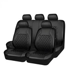 Universal Car Seat Covers 5 Seats Full Set Leather Front Rear Cushion Protectors