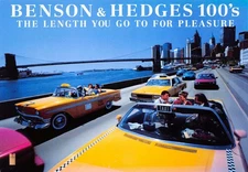 Brooklyn Bridge NY Benson & Hedges Taxi Joyride Philip Morris Jumbo Vtg Postcard