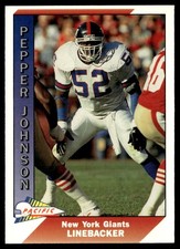 1991 Pacific Pepper Johnson New York Giants #349