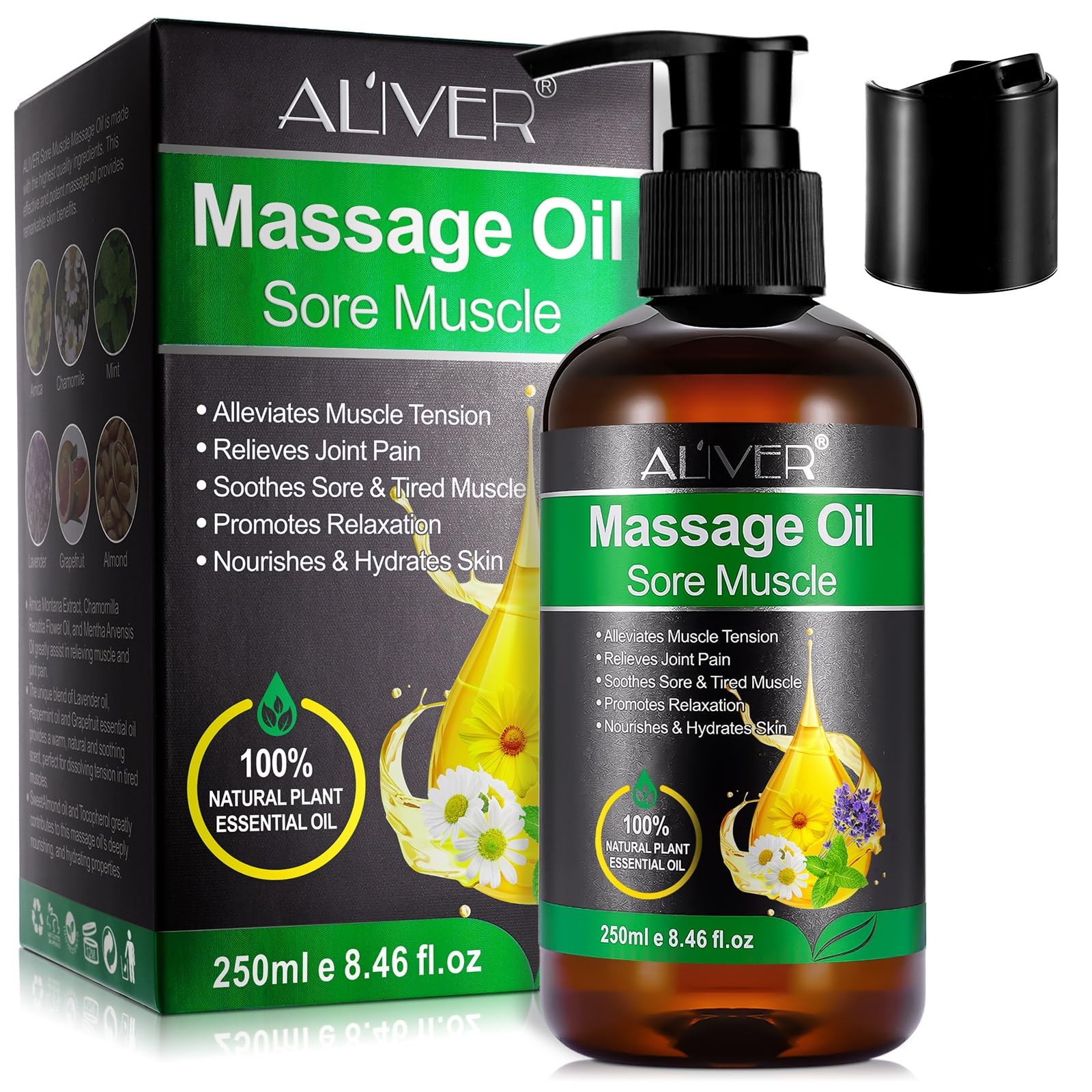Olio Massaggio Rilassante Corpo 250ml - Rituale Benessere contro Stress