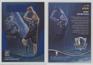 2022-23 Panini Donruss Optic Raining 3s Blue Prizm /49 Dirk Nowitzki #19 HOF