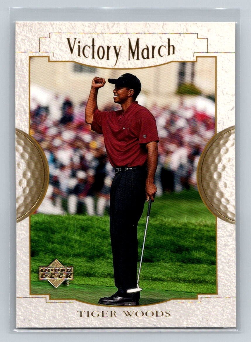 2001 Upper Deck Golf Victory March Tiger Woods #151 UD Golf Rookie Card RC