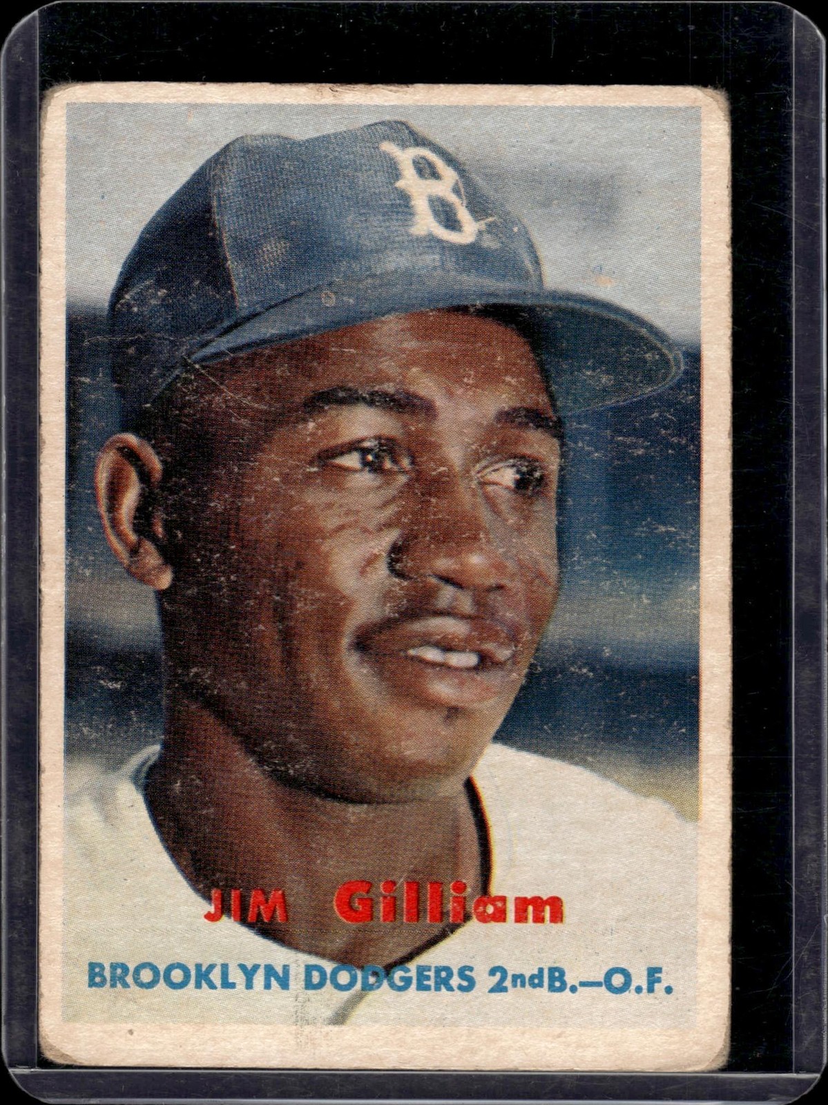 1957 Topps Jim Gilliam 1957 Topps Jim Gilliam #115 Brooklyn Dodgers 2ndB-OF