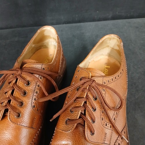 Loake Men's Leather Brogue Shoes Tan Size UK 11 Lace Up Formal Smart -CP - Picture 8 of 10