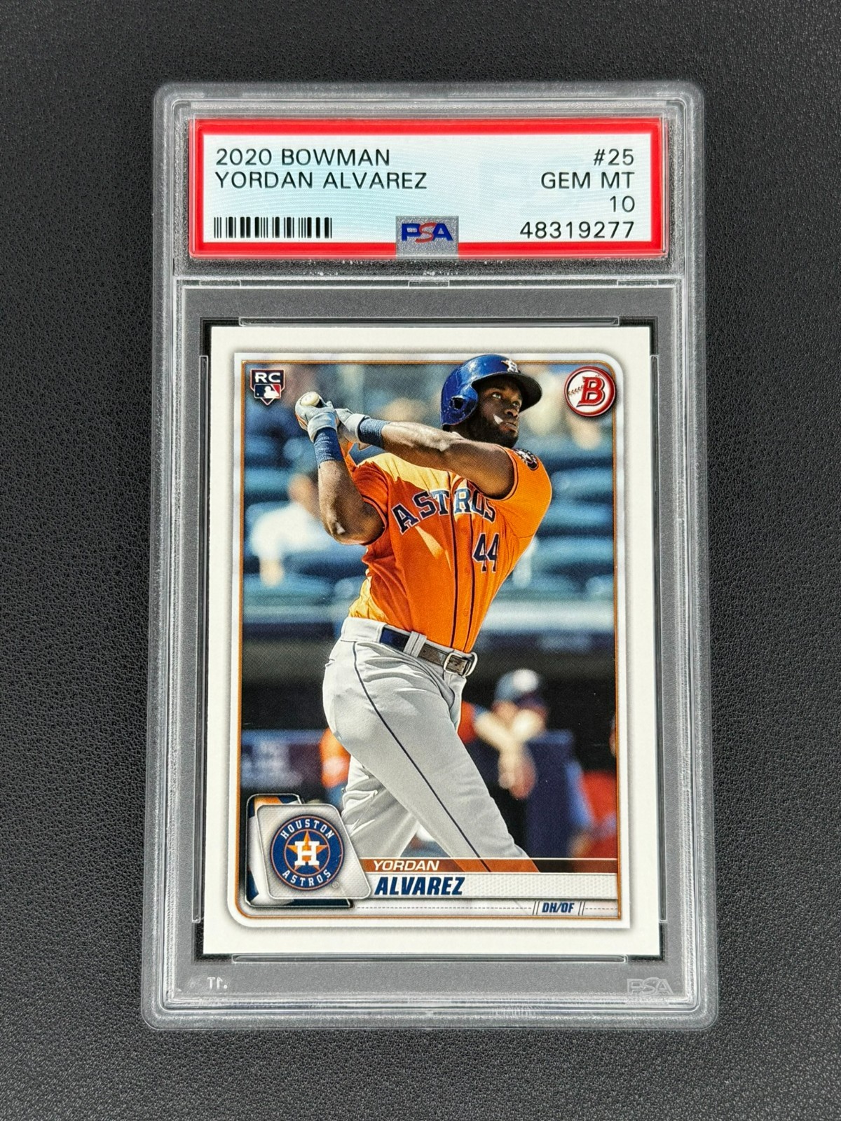 2020 Bowman - YORDAN ALVAREZ #25 - Rookie RC PSA 10 Astros
