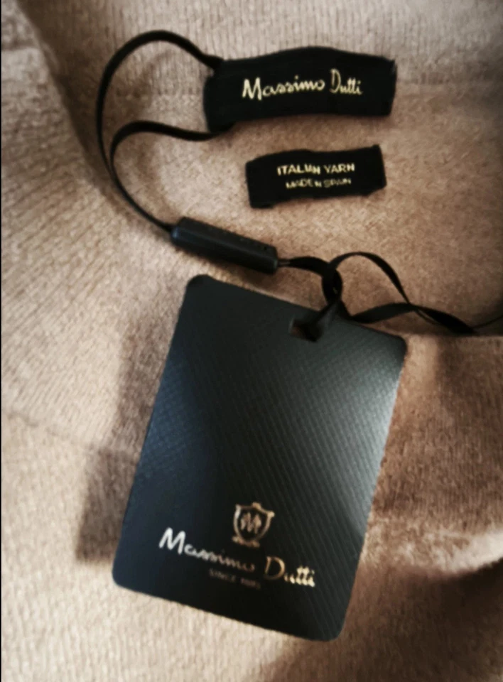 Massimo Dutti Camel Wool Sleeveless Knit Dress / Long Sweater Vest / Tunic_S - Image 2 of 4