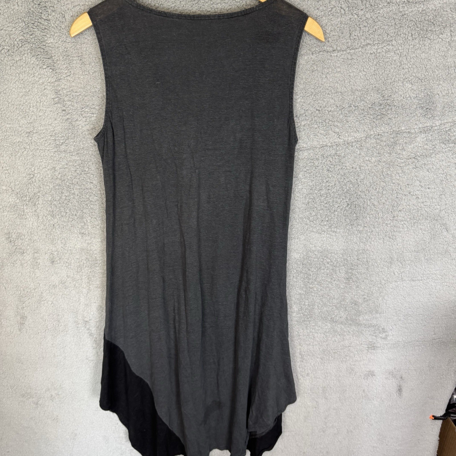 Eileen Fisher Dress Women’s S Grey Tank Maxi Woven Lagenlook Sleeveless Linen