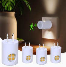 4-Pack Motion Sensor Night Light, Plug into Wall Dusk to Dawn LED Nightlight, Au
