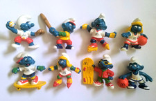 JUEGO DE FIGURAS DEPORTIVAS DE GOMA DE LOS PITUFOS PEYO MC DONALD'S ALEMANIA COLECCIONABLES