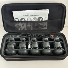 TopStyler by InStyler Heated Ceramic Styling Shells Hair Curlers Set with Case B