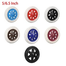 5/6.5 Inch Dia Shopping Cart Wheels Trolley Caster Replacement Rubber Foaming