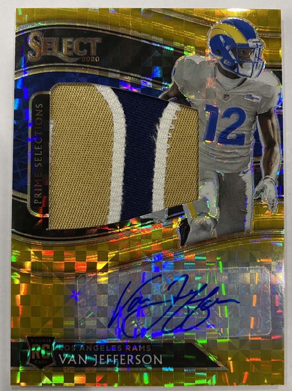 Van Jefferson Panini Select Rookie Signatures #VJE Gold