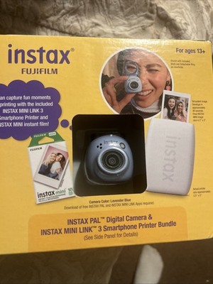 Fujifilm Instax Pal Digital Camera Mini Link 3 Printer Bundle Lavender Blue NEW