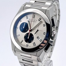Orologio da polso cronografo Gucci Quartz YA115236 uomo 41 mm analogico quadrante argento