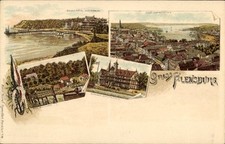 Litho Flensburg in Schleswig Holstein, Beach Hotel, Kurhaus,... - 4257419