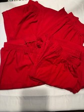 Lot of 5  Red Scrub Cargo Pants. Size Medium