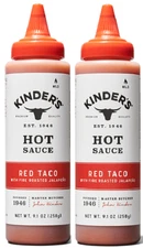 Kinder's Hot Sauce Red Taco with Fire Roasted Jalapeno 2 Pack
